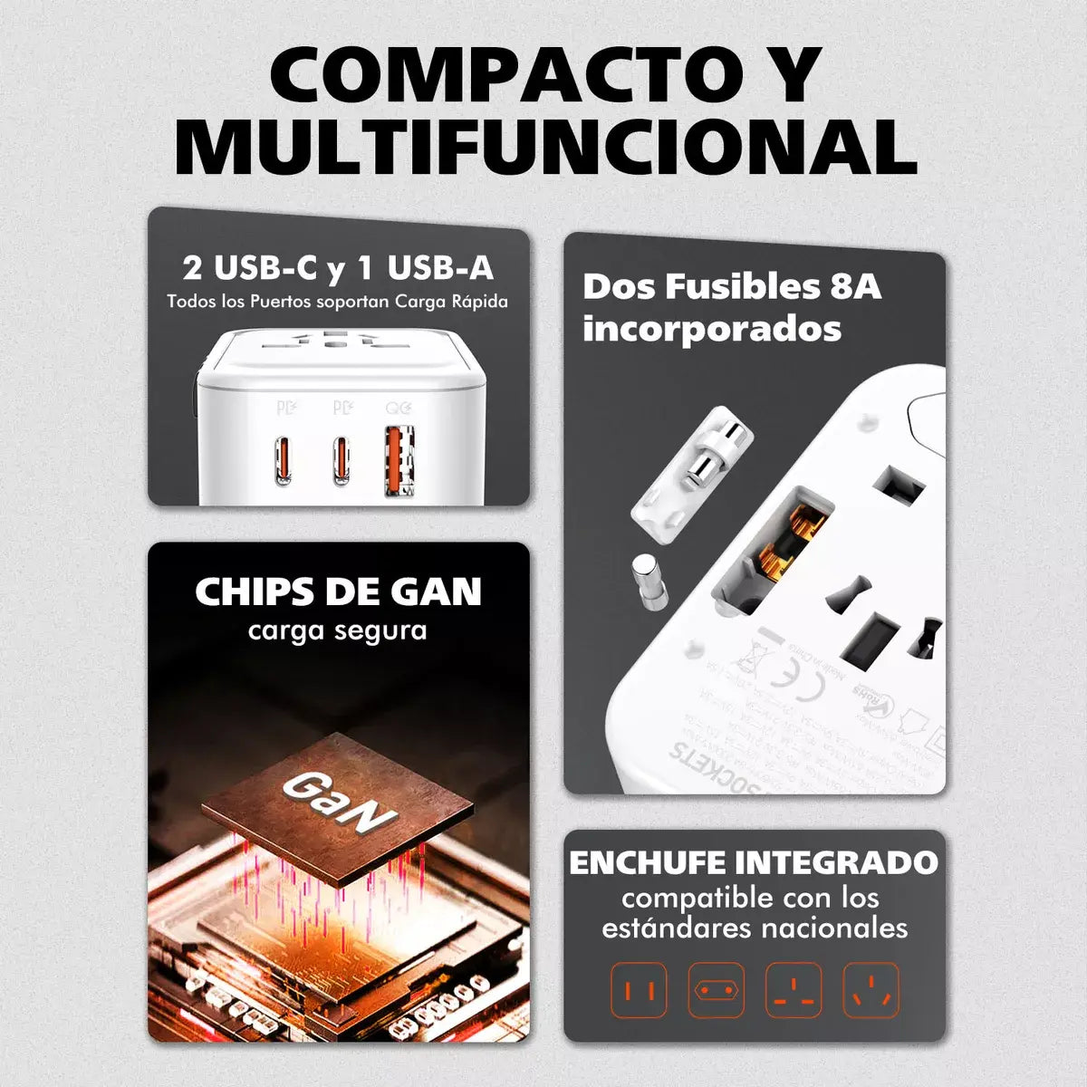 Adaptador PD20W Universal – Carga Rápida y Compatibilidad Total