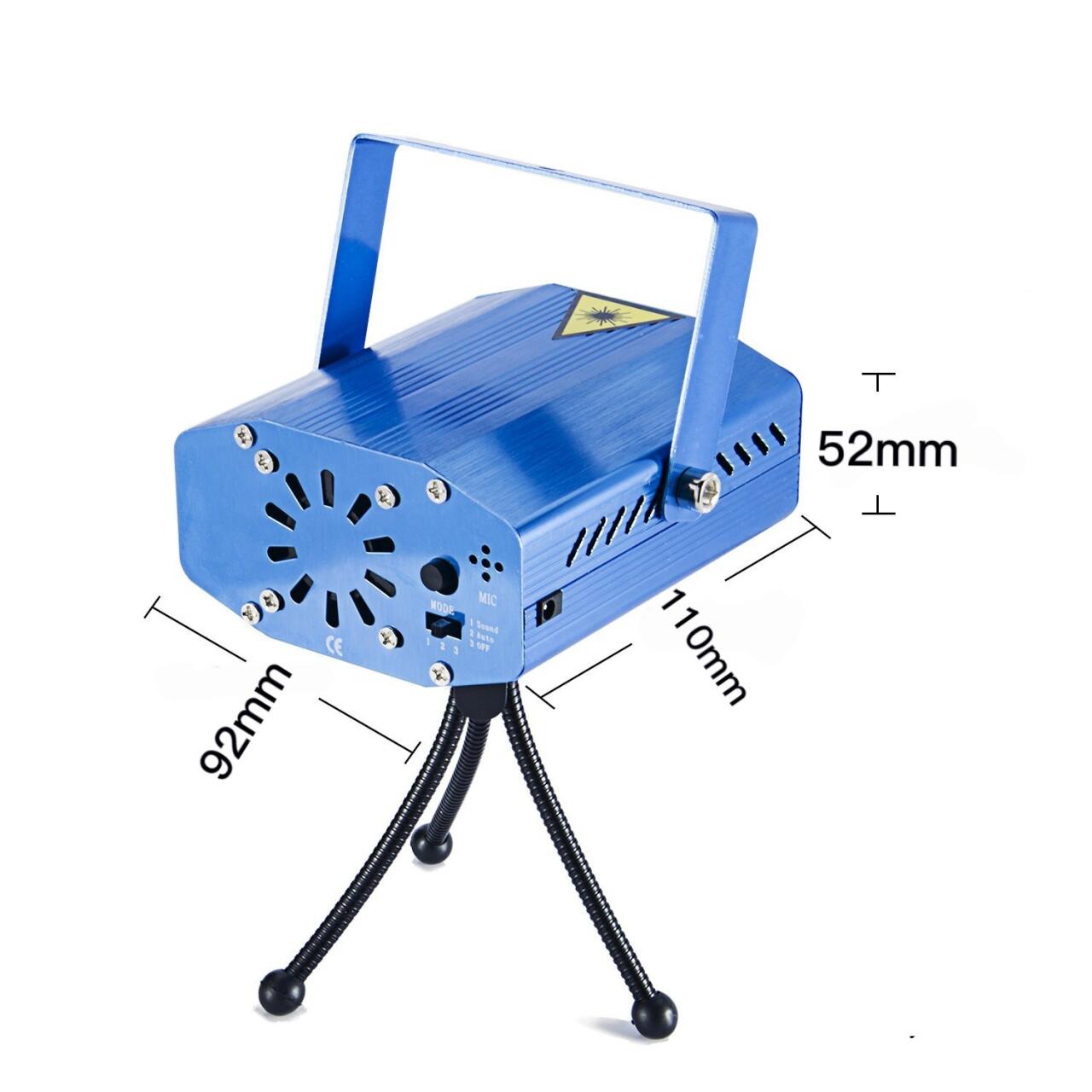 Proyector de luz LED para escenario, miniluces láser activadas por sonido, Control remoto, Flash para DJ