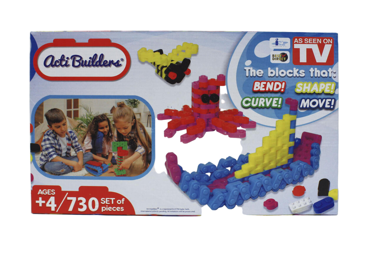 Juguete de bloques flexibles para construcción didáctica