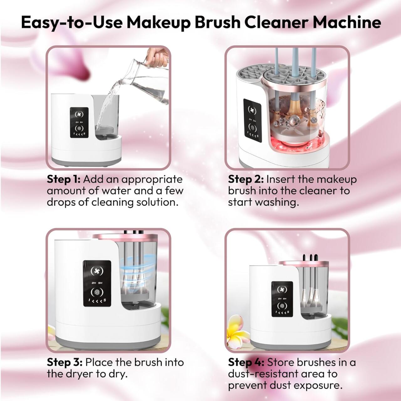 Máquina Eléctrica Limpiadora de Brochas de Maquillaje 💄✨